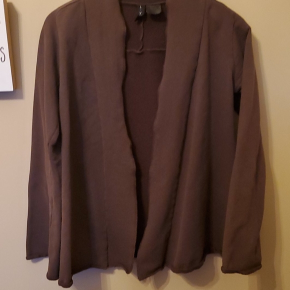 🪁2/$40 Luved Clothing Brown Open Front Sweatshirt - Picture 2 of 6